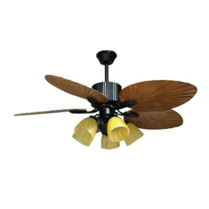 Quạt trần đèn 5 cánh Nhựa ABS Vân gỗ - 132cm