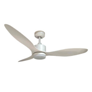 Quạt trần đèn 3 cánh Nhựa ABS Trắng mờ/Đen mờ - 132cm