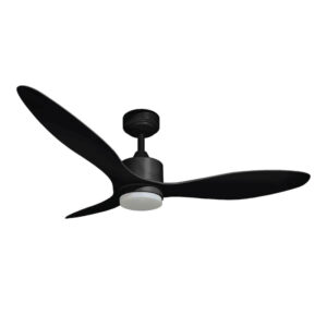 Quạt trần đèn 3 cánh Nhựa ABS Trắng mờ/Đen mờ - 132cm