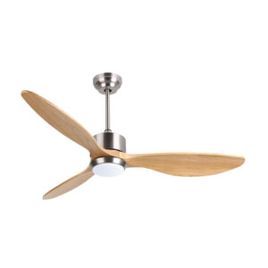 Quạt trần đèn 3 cánh Gỗ sồi nguyên khối - 132cm