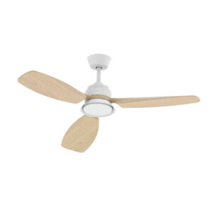 Quạt trần đèn 3 cánh Gỗ Sồi nguyên khối - 132cm