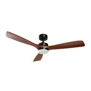 Quạt trần đèn 3 cánh Gỗ óc chó nguyên khối - 132cm