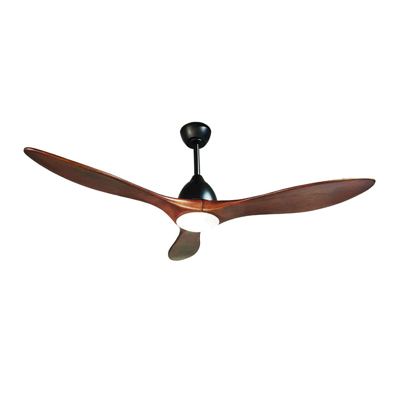 Quạt trần đèn 3 cánh Gỗ Óc Chó nguyên khối - 132 cm