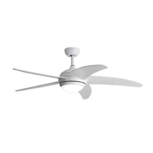 Quạt trần đèn 5 cánh Gỗ Polywood Trắng mờ - 122 cm