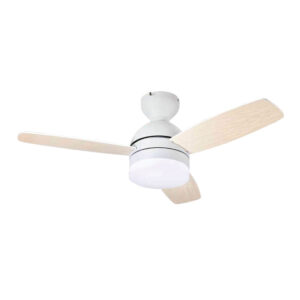 Quạt trần đèn 3 cánh Gỗ Polywood Vân gỗ - 107cm