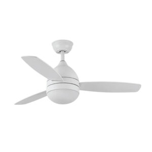 Quạt trần đèn 3 cánh Gỗ Polywood Trắng mờ - 107cm
