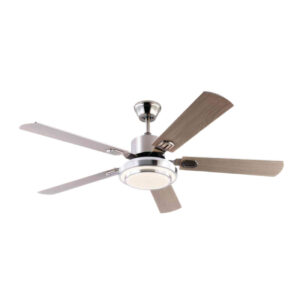 Quạt trần đèn 5 cánh Gỗ Polywood Vân gỗ - 107cm