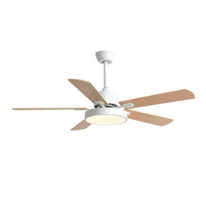 Quạt trần đèn 5 cánh Gỗ Polywood Vân gỗ - 107cm