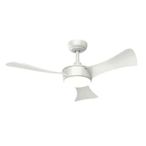 Quạt trần đèn 3 cánh Nhựa ABS cao cấp Trắng mờ - 132cm