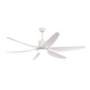 Quạt trần đèn 6 cánh Nhựa ABS Trắng - 137cm